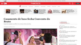 
                            10. Casamento de luxo fecha Convento do Beato - Famosos - Correio da ...