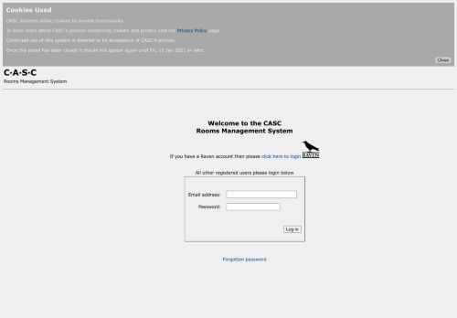 
                            9. CASC Rooms Management System Login