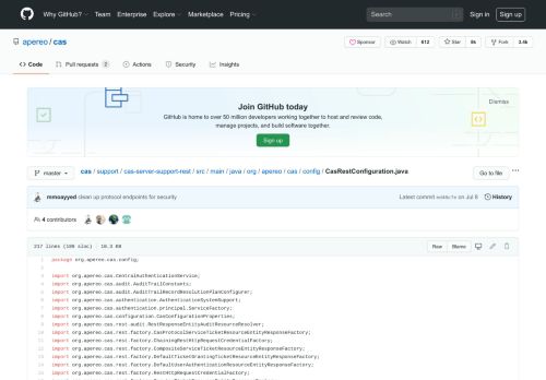 
                            11. cas/CasRestConfiguration.java at master · apereo/cas · GitHub