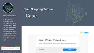 
                            7. Case - Shell Scripting Tutorial - The Shell Scripting Tutorial