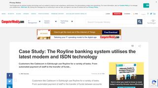 
                            4. Case Study: The Royline banking system utilises the latest modem ...