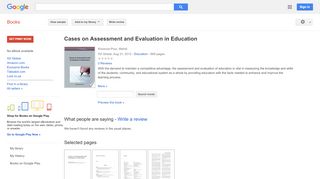 
                            9. Cases on Assessment and Evaluation in Education - Google Books Result