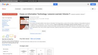 
                            12. Cases on Information Technology: Lessons Learned, Volume 7: ... - Resultat for Google Books