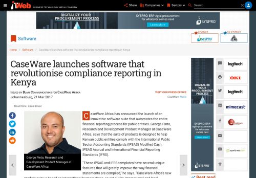 
                            9. CaseWare launches software that revolutionise compliance reporting ...