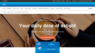 
                            5. Cash Back Credit Card - Money/ Cash Back On Your Spends with Citi ...
