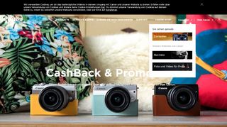 
                            2. Cash Back und Promotions - Canon