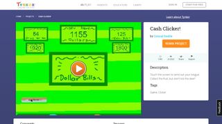 
                            13. Cash Clicker! | Tynker