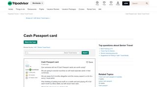 
                            12. Cash Passport card - Senior Travel Forum - TripAdvisor