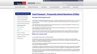 
                            9. Cash Passport FAQ's - Travelex