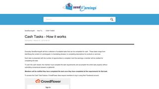 
                            6. Cash Tasks - How it works – SendEarnings®