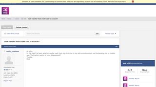 
                            12. Cash transfer from credit card to account? - Boards.ie