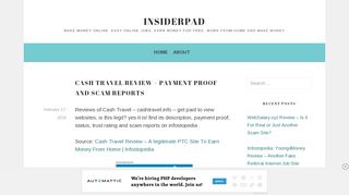 
                            11. Cash Travel Review – Payment Proof and Scam Reports – Insiderpad