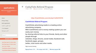 
                            12. Cash4Visits Referral Program | applications