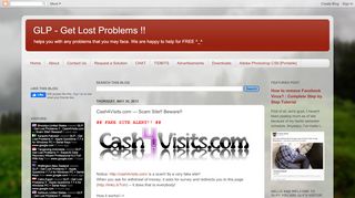 
                            4. Cash4Visits.com --- Scam Site!! Beware!! - GLP - Get Lost Problems