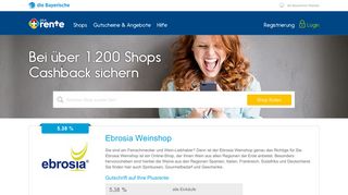 
                            12. Cashback: Ebrosia Weinshop » plusrente.de