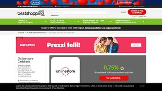 
                            7. Cashback Onlinestore 1,88% di rimborso Febbraio 2019 - Bestshopping