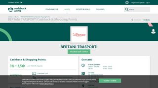 
                            13. Cashback World | BERTANI TRASPORTI Cashback & Shopping Points