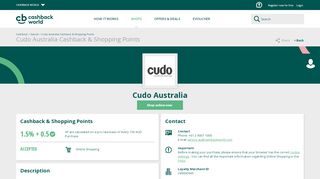 
                            11. Cashback World | Cudo Australia Cashback & Shopping Points