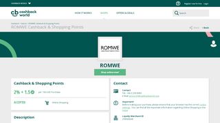 
                            13. Cashback World | ROMWE Cashback & Shopping Points