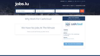 
                            11. cashcloud Careers, cashcloud - jobs.lu - Jobs in Luxembourg