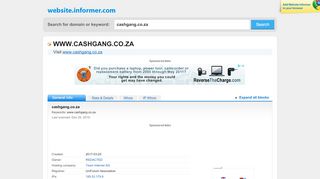 
                            7. Cashgang.co.za - Website Informer - Informer Technologies, Inc.