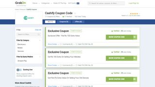 
                            12. Cashify Coupon Code → ₹100 OFF Coupons & Offers On Mobiles ...