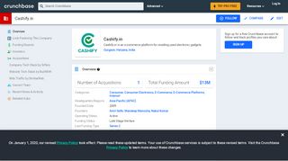 
                            5. Cashify.in | Crunchbase