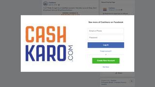 
                            2. Cashkaro - 1-2-3 Thats it! Login to ur CashKaro account,... | Facebook