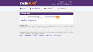 
                            6. CashMax Account Login