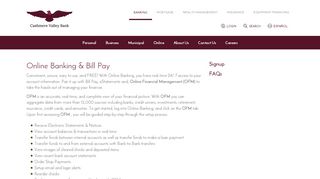 
                            12. Cashmere Valley Bank - Online Banking and Bill Pay