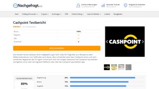 
                            11. Cashpoint Bonus - Spieler kriegen den 100% Willkommensbonus