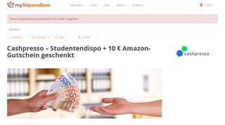 
                            10. Cashpresso – Studentendispo + 10 € Amazon-Gutschein geschenkt ...