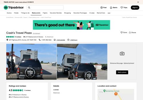 
                            9. Cash's Travel Plaza, Dumas - Restaurant Reviews, Phone Number ...