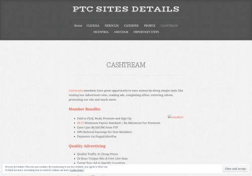 
                            2. CASHTREAM | PTC sites details