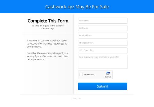 
                            5. Cashwork.xyz may be for sale