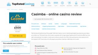 
                            9. Casimba - Online Casino Review - TopRatedCasinos.co.uk