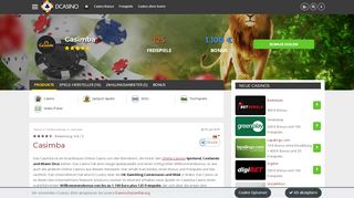 
                            11. Casimba Review: 6500 Euro Bonus und 125 ... - Online Casinos