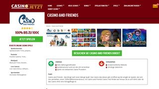 
                            8. Casino and Friends Bewertung | Bis zu 100 EURO GRATIS