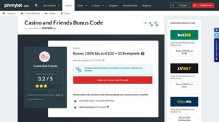 
                            7. Casino and Friends Bonus Code 2019 - Bonus €100 + 50 Spins