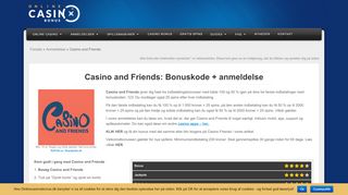 
                            5. Casino and Friends bonuskode | Få 75 free spins i 2019 + anmeldelse