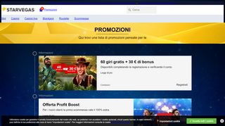 
                            6. Casinò Bonus senza deposito 30€ + 30 Giri Gratis | StarVegas