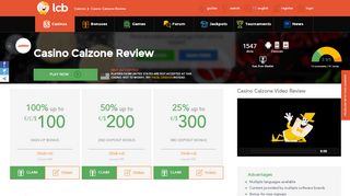 
                            11. Casino Calzone Review ᐈ 100% Up To €/£100 - Latest Casino Bonuses