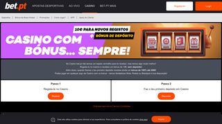 
                            2. Casino Com Bónus Grátis de Boas Vindas | bet.pt