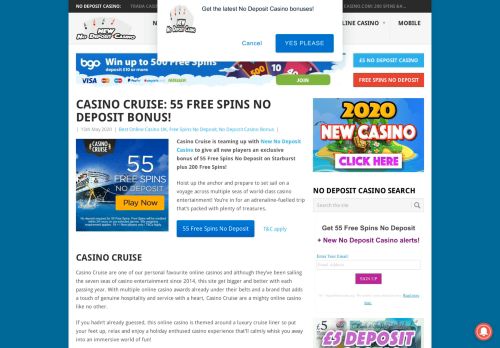 
                            6. Casino Cruise: 55 Free Spins No Deposit Bonus! - New No Deposit ...