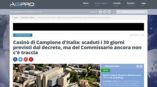 
                            10. Casinò di Campione d'Italia: scaduti i 30 giorni previsti dal decreto, ma ...