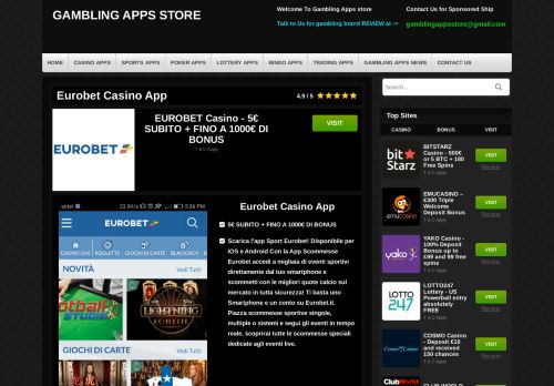 
                            6. Casino Eurobet Online Review - Gamblingappsstore.com