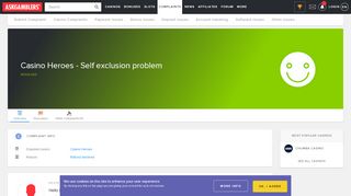 
                            12. Casino Heroes - Self exclusion problem - Complaint Solved ...