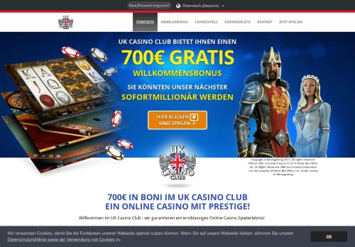 
                            11. Casino Online - 700€ Gratis Casino Bonus im UK Casino Club Mobile