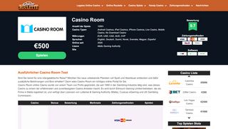 
                            6. Casino Room Erfahrungen | Bis zu 500€ Willkommensbonus + ...