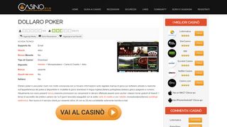 
                            2. Casino Sicuri - Giocare ai casinò online in sicurezza - Dollaro Poker